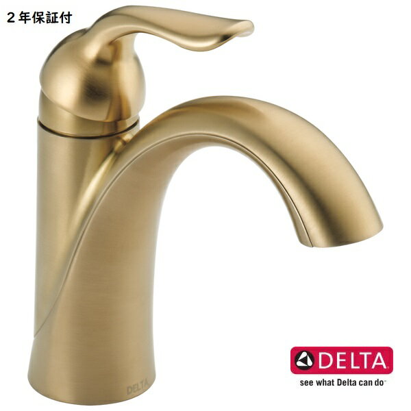 DELTA デルタ ラハラ 洗面用水栓 混合 節水 シングルハンドル シャンパンブロンズ 538-CZMPU-DST 輸入水栓 正規品 蛇口 取替 送料無料