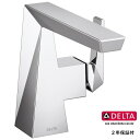 DELTA デルタ トリリアン 洗面用水栓 混合 節水 撥水 シングルハンドル ルミコート 撥水コート クローム 543-PR-MPU-DST 輸入水栓 正規品...