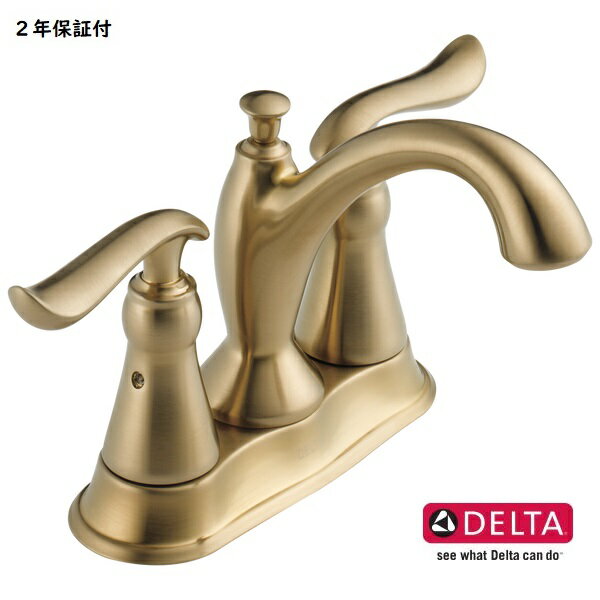 DELTA デルタ リンデン 洗面用水栓 混合 節水 2ハンドル 3穴用 シャンパンブロンズ 2594-CZMPU-DST 輸入水栓 正規品 蛇口 取替 送料無料