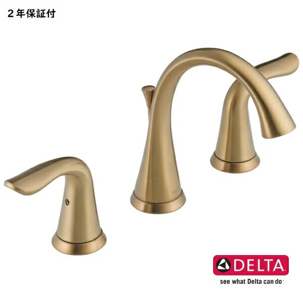 DELTA デルタ ラハラ 洗面用水栓 混合 節水 2ハンドル 3穴用 シャンパンブロンズ 3538-CZMPU-DST 輸入水栓 正規品 蛇口 取替 送料無料