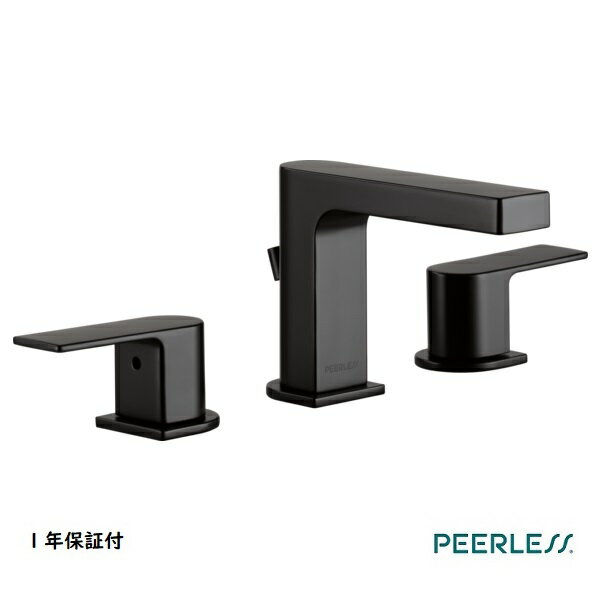 PEERLESS ピアレス サンダー 洗面 洗面用水栓 混合 節水 2ハンドル 輸入水栓 マットブラック P3519LF-BL 輸入水栓 正規品 DIY 蛇口 取替 送料無料