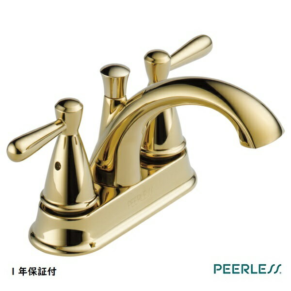 PEERLESS ピアレス 洗面 洗面用水栓 混合 節水 2ハンドル 輸入水栓 ポリッシュブラス P99640LF-PB 輸入水栓 正規品 DIY 蛇口 取替 送料無料