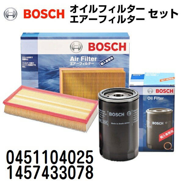 ルノー ルーテシア GH-BD4F BOSCH(ボッシュ) 輸入車用フィルターセット (エアフィルター オイルフィルター) 0451104025 1457433078