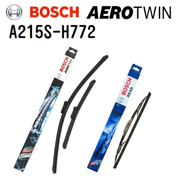 BOSCH(ボッシュ) 輸入車用ワイパーブレード AEROTWIN エアロツイン 2本入 3397007215 (品番 A215S) 650/600mm リア用1本 3397004772 (品番 H772) 340mm