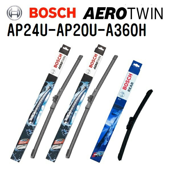 11月20日20時〜P5倍 アウディ Q5[FYBFYG] BOSCH(ボッシュ) 輸入車用ワイパーブレード AEROTWIN エアロツイン3本組 600mm 500mm 380mm AP24U AP20U A360H 3397006837 3397006833 3397008997