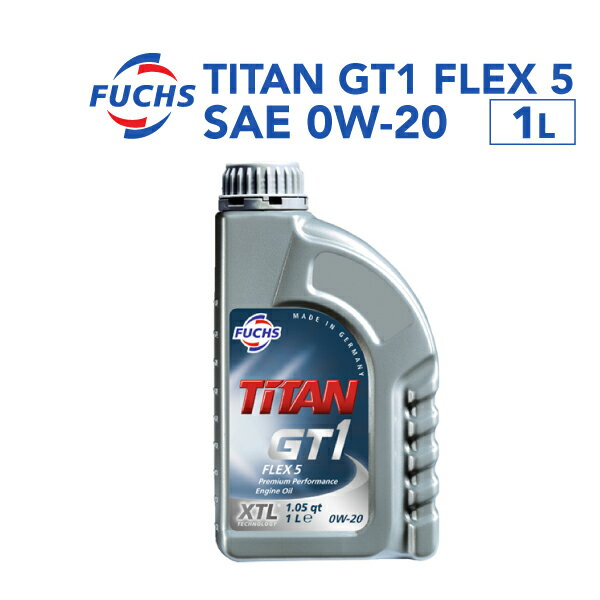 11月20日20時〜P5倍 FUCHS(フックス) エンジンオイル TITAN GT1 FLEX 5 SAE 0W-20 容量1L A601446481