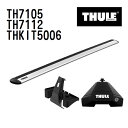 Mini MINIクラブマン (F54)ルーフレールなし 年式(2015年-) THULE(スーリー) ベースキャリアセット TH7105 TH7112 THKIT5006(2)
