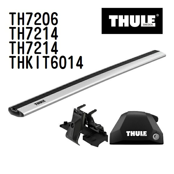 アウディ A6アバント ダイレクトルーフレール付 型式(4F#) 年式(2005年-) THULE(スーリー) ベースキャリアセット TH7206 TH7214 TH7214 THKIT6014