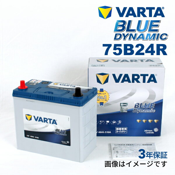 VARTA 国産車用 ブルーダイナミック 75B24R スズキ ジムニー (JB) 1998年10月～