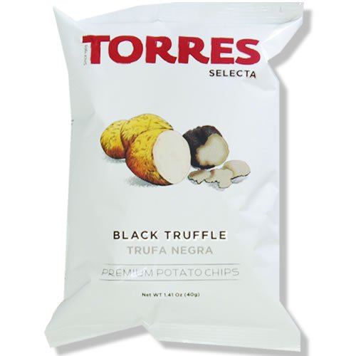 トーレス 黒トリュフポテトチップス 40g　　原産国名スペイン 輸入ポテトチップス スペインのスナック 輸入菓子 海外ポテトチップス 海外スナック 高級ポテトチップス