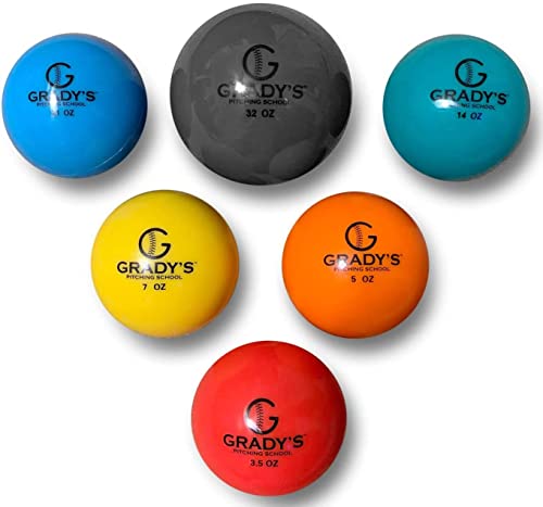 Grady 039 s 野球 トレーニングボール Plyo Soft Shell 6個セット ウエイト 910g 600g 400g 200g 140g 100g