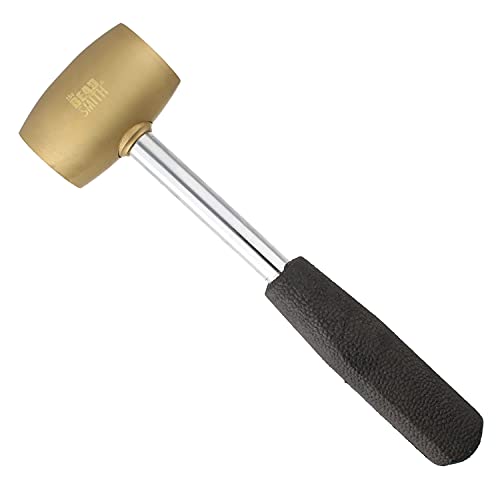 BEADSMITH Economy Brass Head Mallet, 2 Lb 2 5/8 X 1 1/4 Inch - HAM18 by Beadsmith