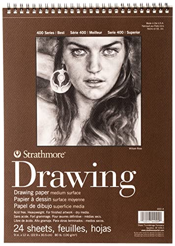 Strathmore STR-400-4 24 Sheet No.80 Drawing Pad, 9 by 12 by Strathmore