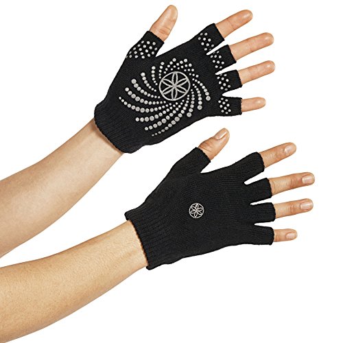 Gaiam - 黒い極度のGrippyのヨガの手袋か灰色の点 Gaiam - 黒い極度のGrippyのヨガの手袋か灰色の点