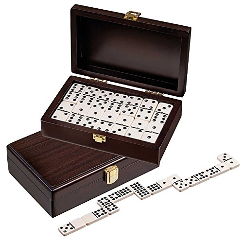 Philos Double 9 Dominoes in Wooden Case