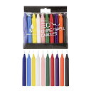 Mega Candles 20個 無香料 アソートカラー ミニテーパーキャンドル 高さ4インチ x 直径1/2インチ