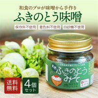 【予約販売 4月～5月発送】天然 ふきのとう味噌 お得75g×4本セット 送料無料 無添...