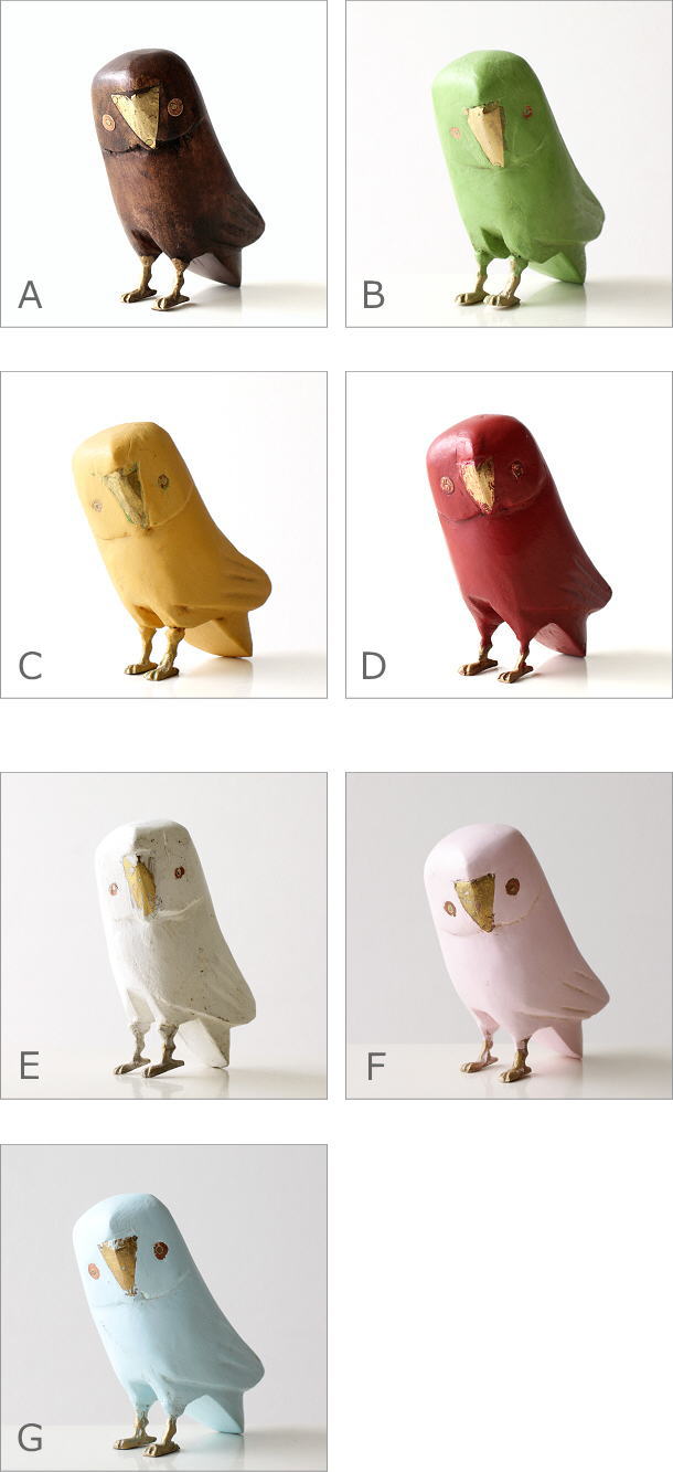 ふくろう フクロウ 梟 置物 かわいい おしゃれ 木製 オブジェ 手のひらサイズ ウッド 天然木 カラフル エスニック インテリアオブジェ 雑貨 ふくろう雑貨 カラフルウッドフクロウ L 7カラーの商品画像 2