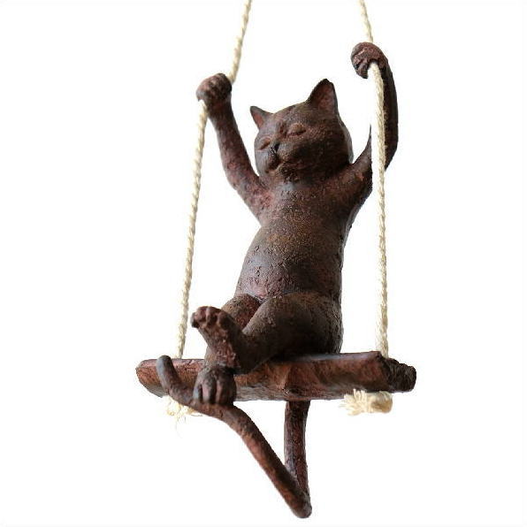 猫 雑貨 オブジェ オーナメント 壁掛け 吊り下げ かわいい ネコ グッズ インテリア キャットブランコのサムネイル