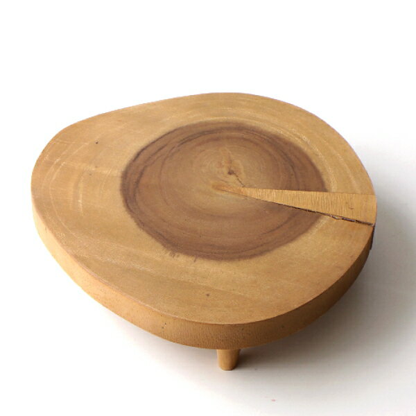 花台 木製 フラワースタンド 室内 脚付き 観葉植物 植木鉢 置き台 鉢置き台 ディスプレイスタンド 卓上 棚 トレー 小物置き台 飾り台 おしゃれ 加湿器 サーキュレーター 置く台 無垢材 丸太 切り株 自然 ひび割れ 木目 天然木のナチュラルな花台