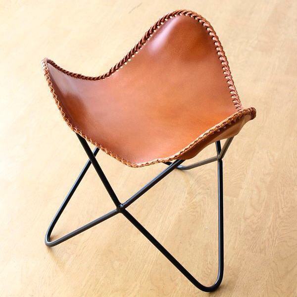 楽天市場】本革 アイアン スツールの通販