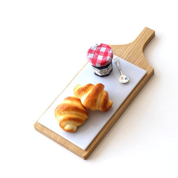 サービングプレート カッティングボード まな板 木製 おしゃれ 天然木 磁器 サービスプレート 日本製 陶板付木のプレート