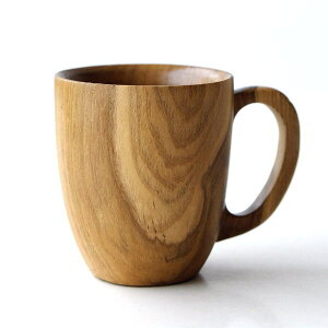 マグカップ 木製 チーク 天然木 無垢材 ウッド 木目 おしゃれ シンプル ナチュラル コーヒーカップ 湯のみ チークマグカップM