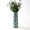花瓶 花びん 陶器 おしゃれ 北欧 モダン 枝物 枝もの フラワーベース 花器 卓上 32cm 陶器のロングベース