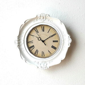 壁掛け時計 時計 おしゃれ かわいい 壁掛時計 レトロ クラシック 掛け時計 エレガント 掛時計 ヨーロピアン アンティーク リビング シンプル インテリアクラシックな掛時計 ホワイト