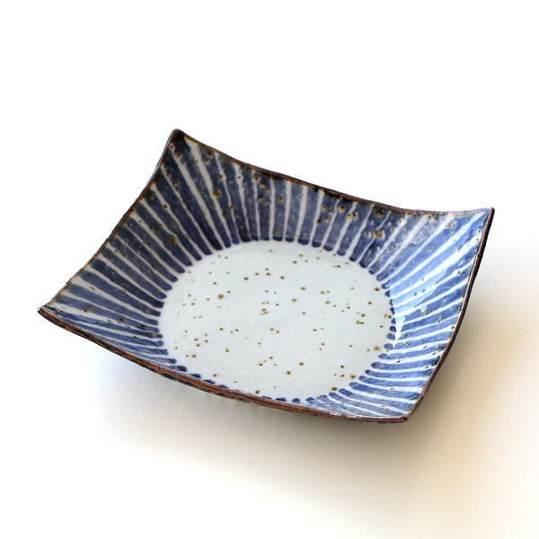 盛り鉢 中鉢 盛皿 陶器 中皿 角鉢 角皿 おしゃれ プレート お皿 和食器 和モダン 波佐見焼 盛り皿 日本製 焼き物 食卓 シンプル 染十草 角盛り鉢