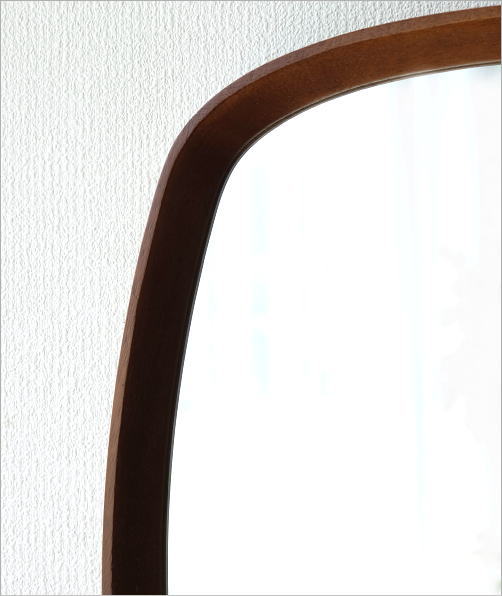 鏡 壁掛けミラー おしゃれ スクエアミラー 無垢材 木製 ウッド シンプル モダン 北欧 ウォールミラー アンティーク リビング 玄関 廊下 ウッド壁掛けスクエアミラー [2]