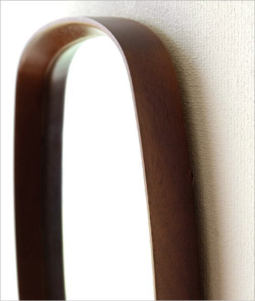 鏡 壁掛けミラー おしゃれ スクエアミラー 無垢材 木製 ウッド シンプル モダン 北欧 ウォールミラー アンティーク リビング 玄関 廊下 ウッド壁掛けスクエアミラー [3]