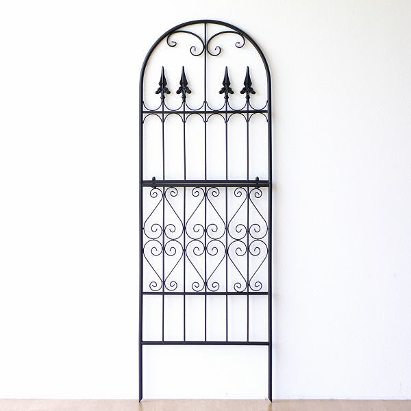 【7/20限定P3倍】 ガーデンフェンス トレリス おしゃれ かわいい 仕切り アイアン アーチ型 ヨーロピアン アンティーク ガーデニング バルコニー 庭 エレガント アイアン組立アーチフェンス Lのサムネイル