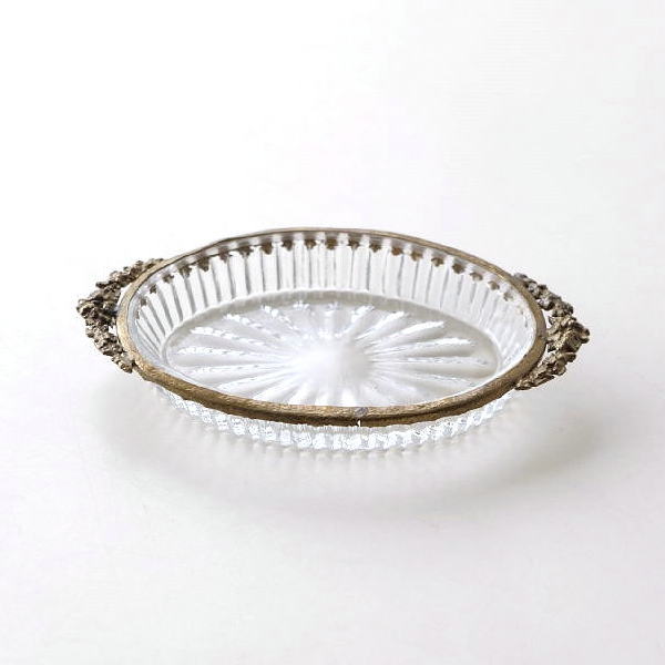 小物入れ トレイ トレー おしゃれ かわいい ガラス アンティーク風 レトロ アクセサリー入れ ガラス 真..