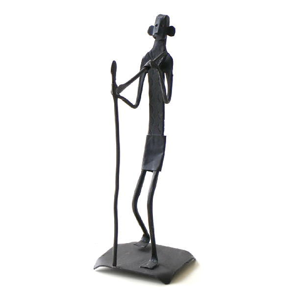 オブジェ おしゃれ フィギュア 置物 アイアン 鉄 雑貨 卓上 スタイリッシュ モダン シンプル シック 和室 リビング 玄関 インテリア インド 鉄のフィギュア