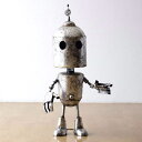 ロボット アイアン アイアンロボット 置物 オブジェ おしゃれ かわいい 可愛い オーナメント ガーデニング インテリア メタルロボの置物 Beb(3)