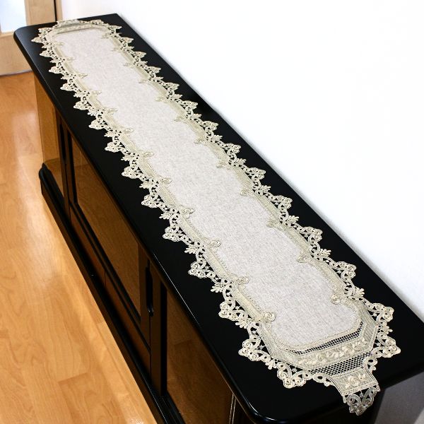 Table Runners - テーブルランナー おしゃれ テーブルセンター テーブルクロス 手編み風レース エレガント クラシック デザイン ロング インテリア テーブルランナー フレンチレース