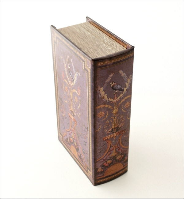 ティッシュケース アンティーク 本型 ふた付き おしゃれ 猫 いたずら防止 マグネット開閉 ホコリ除け 卓上 箱 ティッシュボックス 木製 クラシック ヨーロッパ おもしろ 洋書 エレガント インテリア アンティークなブック型ティッシュBOX [3]