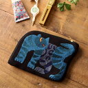 ポーチ 小物入れ 刺繍 フラットポーチ おしゃれ かわいい デザイン 小さめ 厚手 マチなし アクセサリーポーチ 化粧ポーチ ギフト プレゼント CHIZURI...