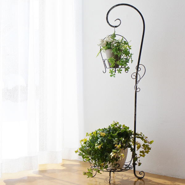 楽天市場】吊り下げ バスケット（フラワースタンド・園芸ラック