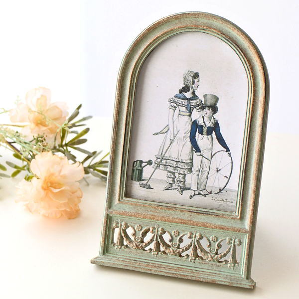 フォトフレーム 写真立て アーチ型 丸い 額縁 壁掛け 卓上 クラシック アンティーク おしゃれ レトロ ..