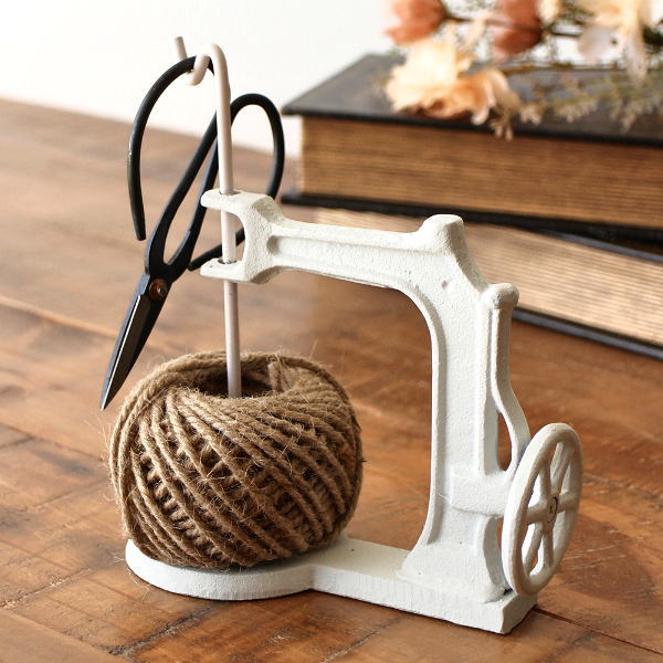 オブジェ 置物 アイアン 糸巻機 おしゃれ ガーデンオブジェ レトロ 麻ひも シザー アンティーク かわい..