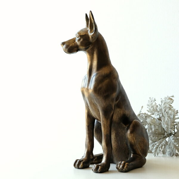 ドーベルマン置物(陶器ではありません) ドーベルマン 置物 犬 インテリア オブジェ 陶器 doberman-106