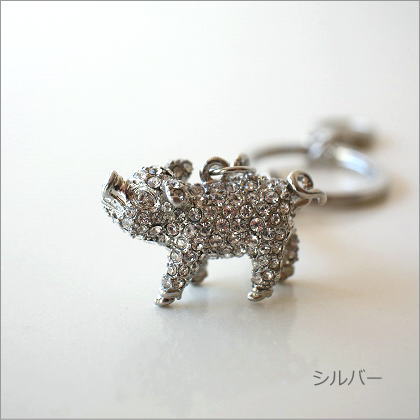 キーホルダー ぶた かわいい ブタ雑貨 シルバ...の紹介画像2