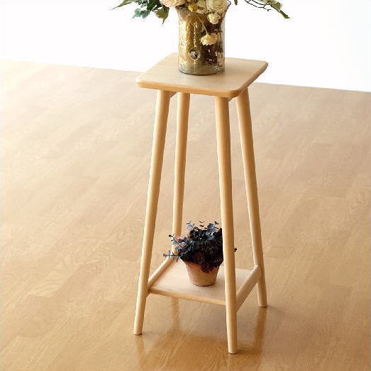 花台 フラワースタンド 木製 天然木 サイドテーブル コンパクト おしゃれ シンプル 四角 スクエア デザイン ミニテー…