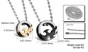 ペアネックレス ステンレス 【二連リング ネックレス ペア】 シンプル チェーン 革紐付き ペンダント 誕生日プレゼント 記念日 プレゼント 彼氏 彼女 男性 ...