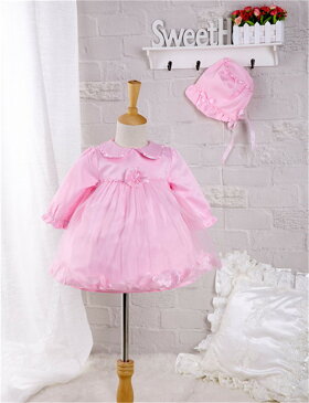 ベビードレス セレモニードレス【送料無料】 女の子 ベビー服 結婚式 お宮参り 衣装 出産祝い ギフト 新生児 赤ちゃん 冬 秋 春 夏 オールシーズンOK ハーフバースデー 御祝 ホワイト ドレス ワンピース+帽子 xiaoyanzi102