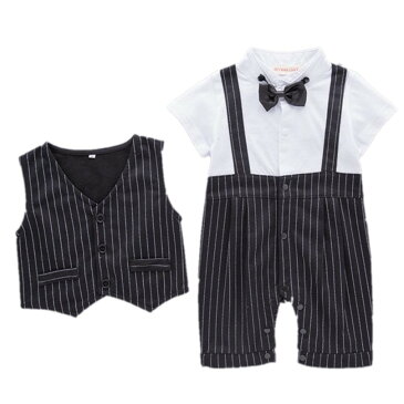 ベビー フォーマル 男の子 ロンパース 半袖 ブルー 蝶ネクタイ グレンチェック ベビー服 12899 すうじドリルおまけ付き