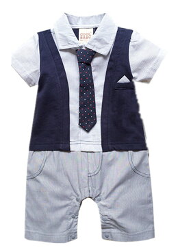 ベビー フォーマル 男の子 ロンパース 半袖 ブルー 蝶ネクタイ グレンチェック ベビー服 150483 すうじドリルおまけ付き