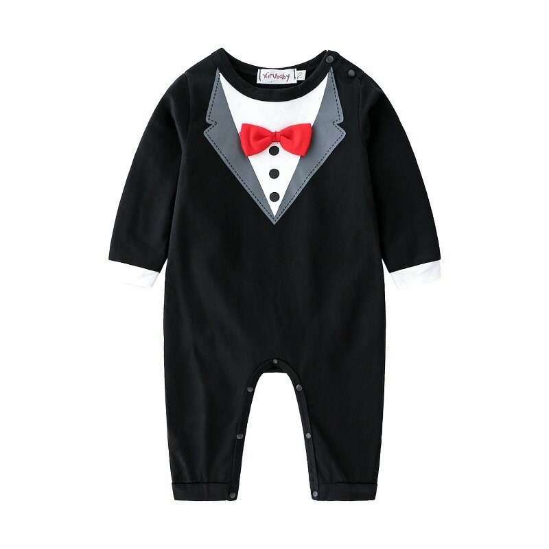 フォーマル長袖ロンパース ベビースーツ【送料無料 】男の子 80cm 90cm 95cm 新生児 幼児 ベスト シャツ ベビー服 結婚式 出産祝い プレゼント ギフト 七五三 撮影 誕生日 お宮参り 記念日 蝶ネクタイ 冬 キッズ お食い初め 訳アリhy030-ab